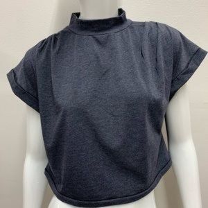 Anthropologie Dark Gray Crop Top